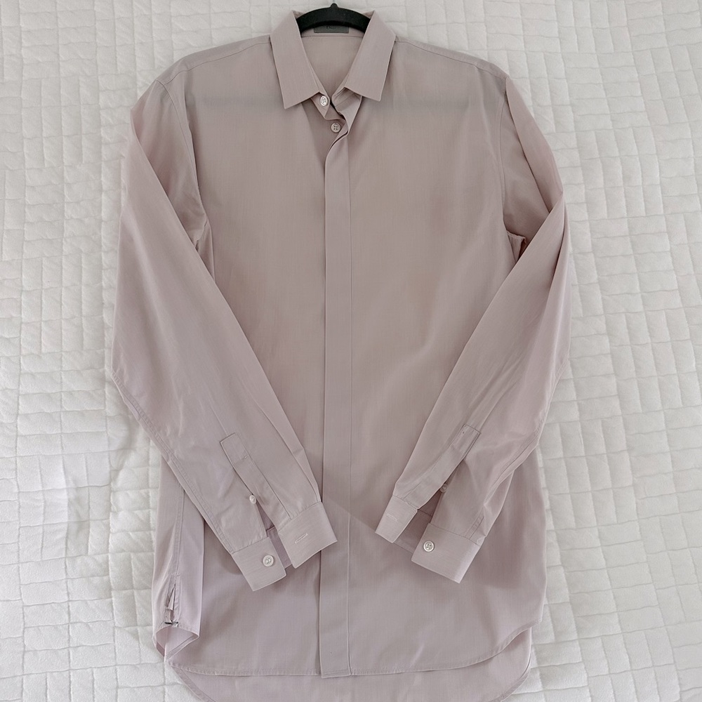 🤍 SOLD 🤍 Christian Dior Pink Cotton Poplin Long Sleeve Dress Shirt